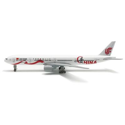 1/400 Подходит для масштабной модели самолета 20СМ 777 B777 Люблю Китай Самолет Металлическая литая игрушечная модель с колесами Коллекционный экспонат Подарок
