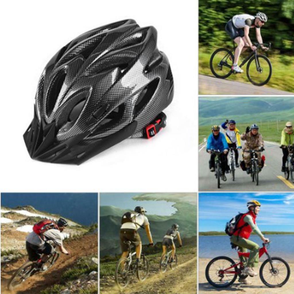 Bike Helmet Head Protection Safety Helmet EPS PC Cycling Riding Accessory for Men Women Carbon