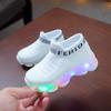 Children Baby Girls Boys Letter Mesh Led Luminous Socks Sport Run Sneakers Casual Shoes