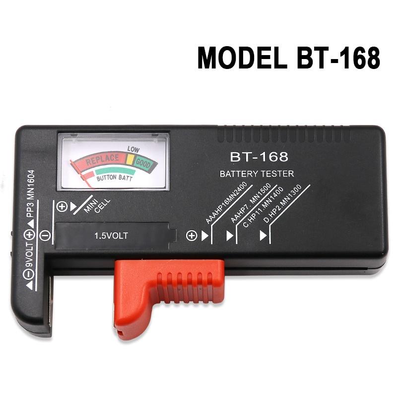 BT-168 Батареи AA/AAA/C/D/9 В/1,5 В, универсальный таблеточный аккумулятор, измеритель с цветовой кодировкой, индикатор напряжения, тестер, проверка мощности BT168