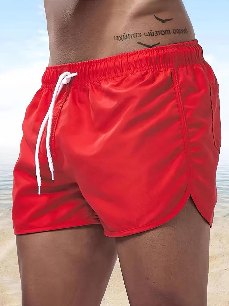 Men's 2025 Summer Cotton Linen Shorts: Elastic Waist, Straight Leg, Solid Color, Breathable, Casual Beach Mid-Shorts