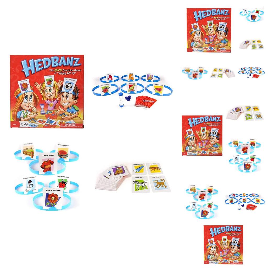 Hedbanz Game What Am I? Guessing Card Game For 2-6 Players