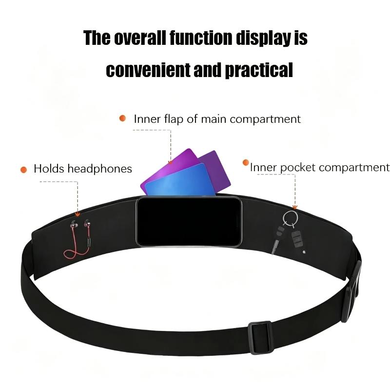 Running Waist Bag Waterproof Adjustable Strap Lightweight Fanny Pack for Cycling Hiking Outdoor Activities