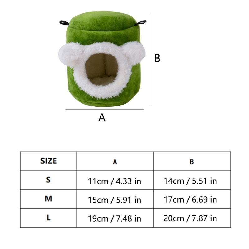 Hamster Habitat Shelter Rabbits Toy Soft Bed House for Hamster for Guinea Pigs, Gerbils Molar Toy Bed