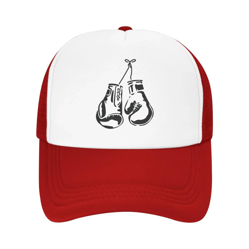 Боксерские перчатки для любителей бокса, сетчатая кепка-тракер, повседневная боксерская кепка, унисекс, дышащая, с сетчатой ​​задней частью, солнцезащитная кепка с регулировкой для повседневной носки.