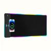Светодиодный Беспроводная Зарядка Светящийся Край Коврик для Мыши RGB Игровой 800x300мм