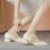 Mary Jane Shoes Versatile Square Head Evening Shoes Gentle Wind Low Heel Thick Heel Fairy Single Shoes Woman