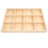 Divider Jewelry Display Tray Solid Wood Ring Earring Holder Case Necklace Storage Box  Watch