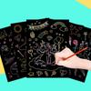 1Book Magic Rainbow Color Cartoon Scratching Paper 9PCS/Set DIY Scratch Graffiti Card Kit School Rewards Gift Party Souvenir ZYF