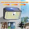 Solar Outdoor Lights 176 LED Solar Powered Motion Sensor Flood Lights IP65 Waterproof 3 Modes Wall Lamp For Outside Porch Yard