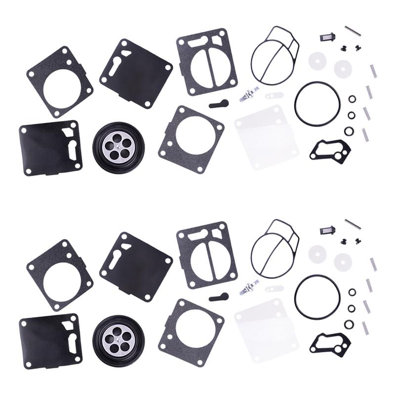 2 Sets Carburetor Rebuild Kit Fit for Mikuni Sea-Doo XP SP SPI SPX GTX GTS GTI GS Explorer Kawasaki Polaris