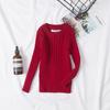 Autumn Spring Children's Knitted Round Collar  Candy Colors Children Spring Clothes Girls Sweater Knitted Pullovers Sweater