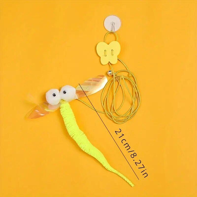 Мультяшный кот-тизер, игрушка для домашних животных, телескопическое расширение, товары для домашних животных для самостоятельного развлечения, регулируемая веревка, дверная рама, подвесной войлок, новые уникальные качели