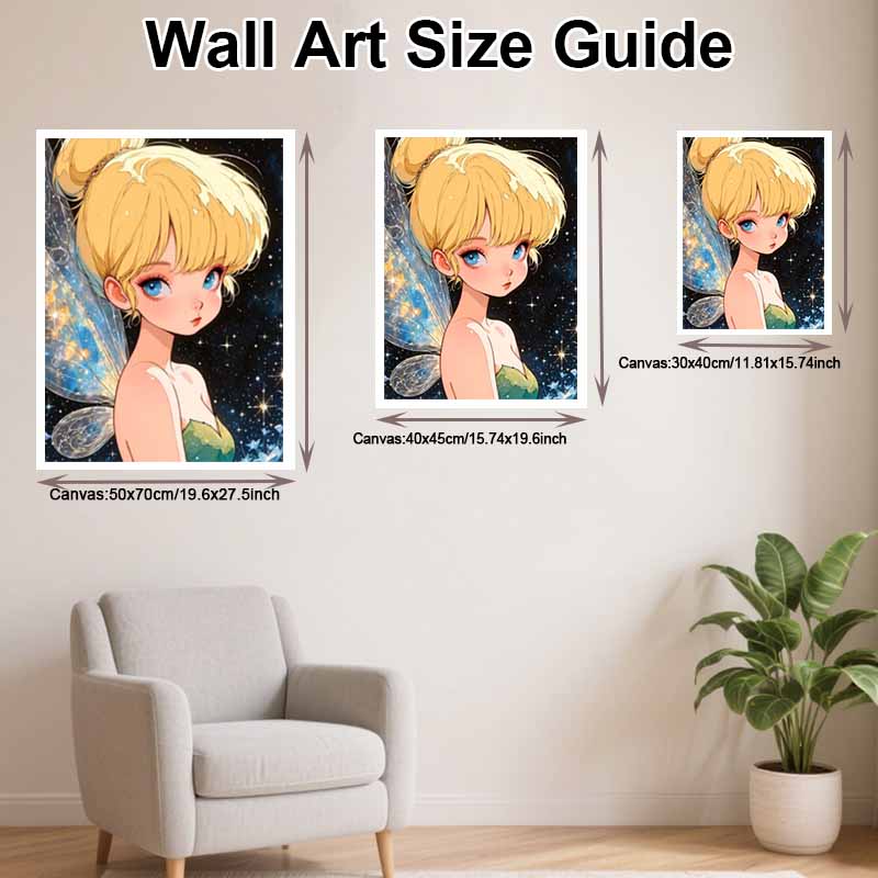 Disney Diamond Art Painting Kit Tinker Bell Diamond Mosaic Pictures, Wall Art Crafts, Home Decor