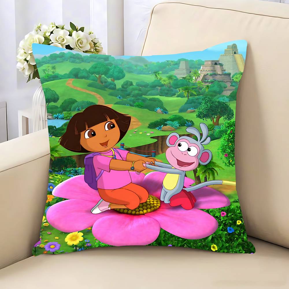 Классическая анимация Дора-путешественница Наволочка Съемная Моющаяся Наволочка – Всесезонный Мягкий Лен
