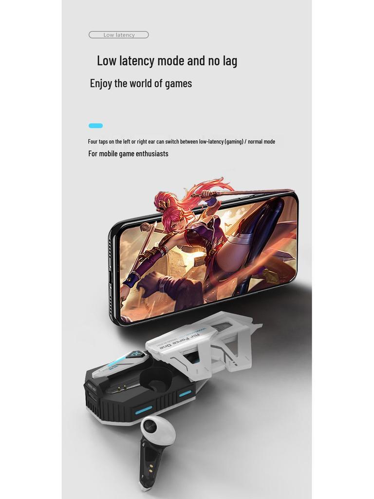 Bluetooth-наушники в стиле Mecha: Игровой кулон с низкой задержкой и высококачественным звуком