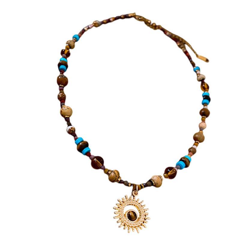 Новое ожерелье с подвеской «Солнце» в стиле Mirad, универсальная ключичная цепочка и нишевые украшения