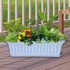 Flower Pot Window Box Planter Decoration with Saucers for Gardening Nursery Entrance Railing Outside