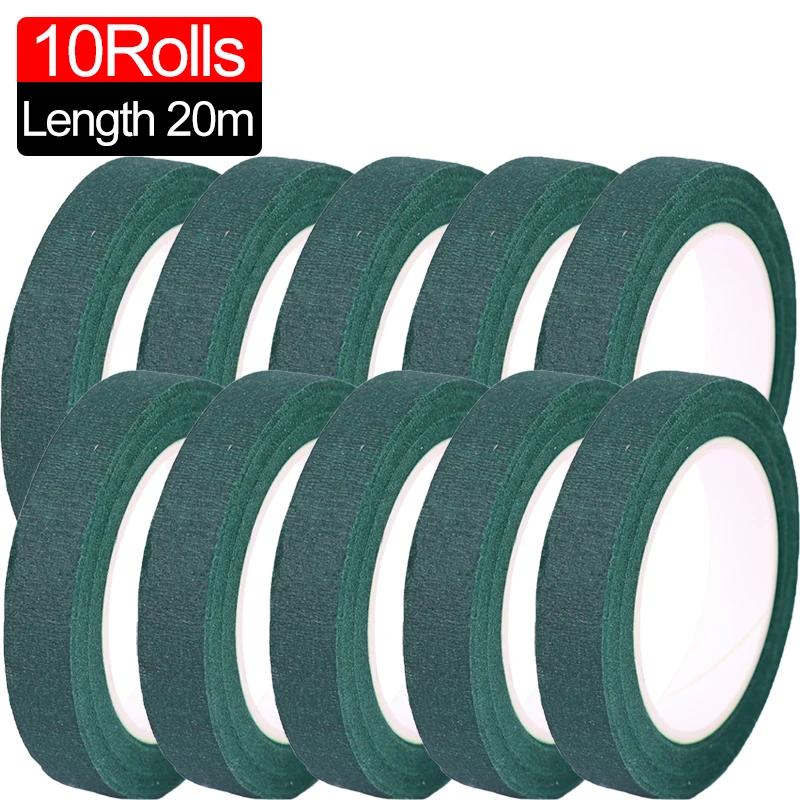 10/1Rolls Self-adhesive Bouquet Floral Stem Tape Artificial Flower Stamen Wrapping Florist Green Tapes DIY Flower Supplies