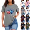 Женская мода повседневная футболка с круглым вырезом и короткими рукавами, топ, футболка, топ