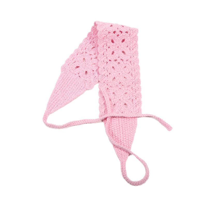 Бохо женская цветочная вязаная повязка на голову красочная тканая алая повязка на голову винтажные аксессуары для волос