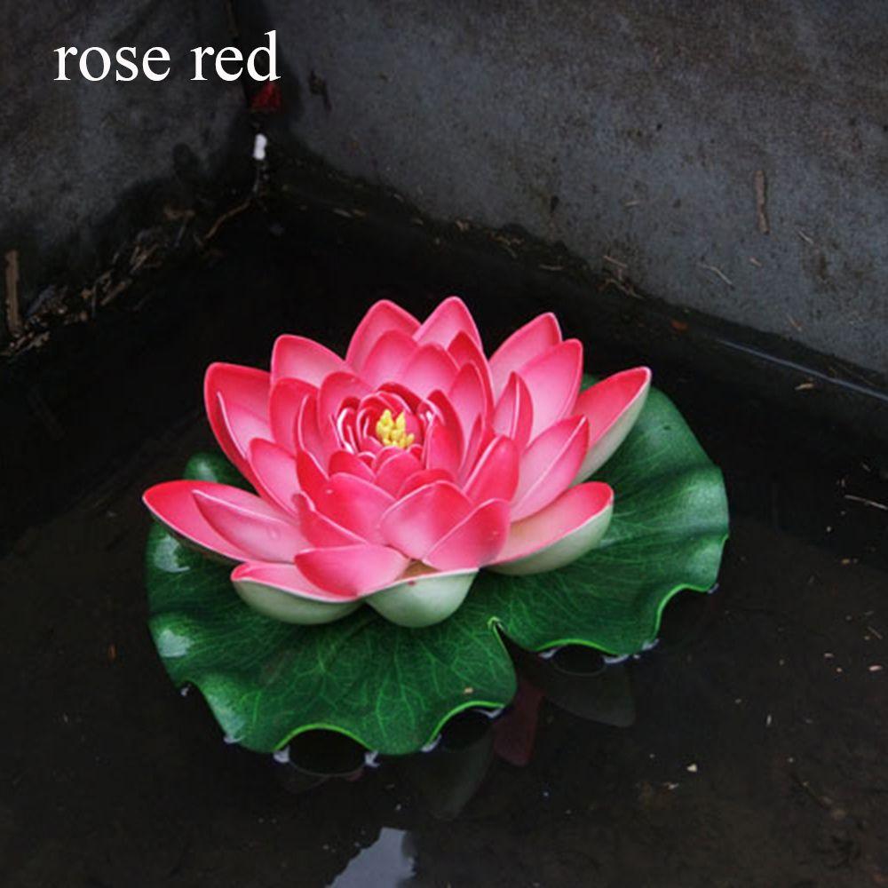 Plants Home Decoration Green Leaves Water Lily Simulation Artificial Lotus Flower Fake Plants