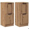 VidaXL Buffets 2 pcs chêne artisanal 30x30x70 cm bois d'ingénierie 856962