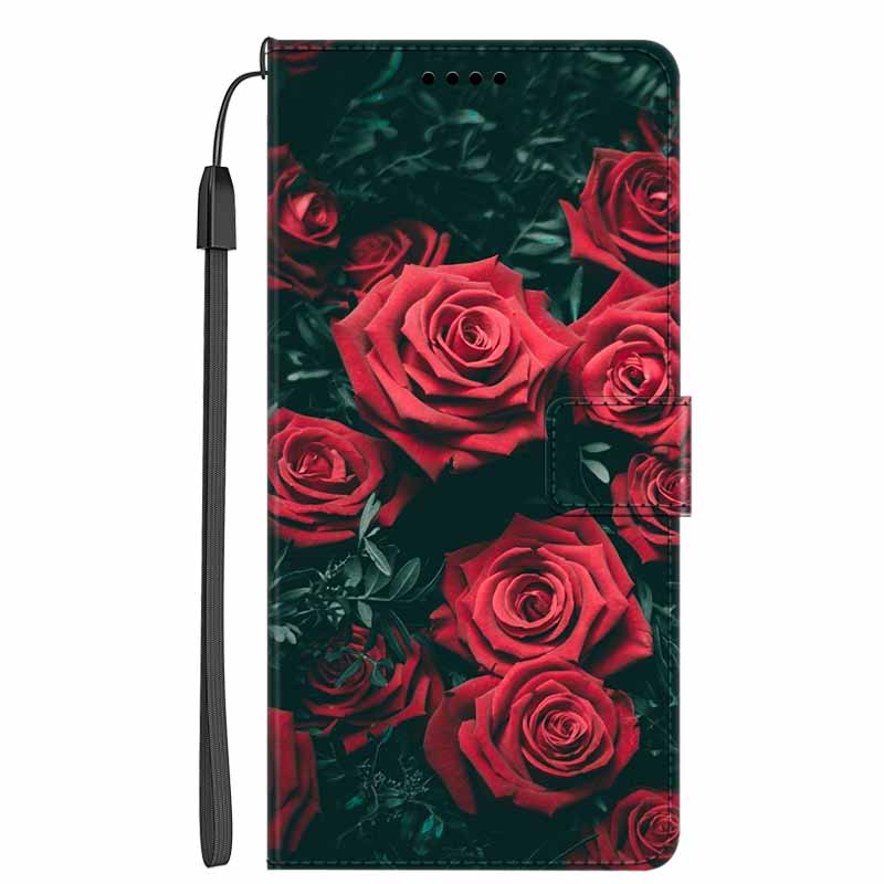 Защитный Роскошный Кожаный Чехол-Книжка на Магните Для Xiaomi Mi 11 Ultra с Рисунком Цветка Ударопрочный Чехол-Обложка Capa