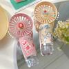 Portable 500mAh Handheld Misting Fan Ventilador Con Spray Mist 3 Speeds with Spray Function & Cartoon Stickers Gift for Kids