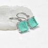 Gethin Jewelry Корейская мода Циркониевые квадратные серьги для женщин - Простой дизайн
