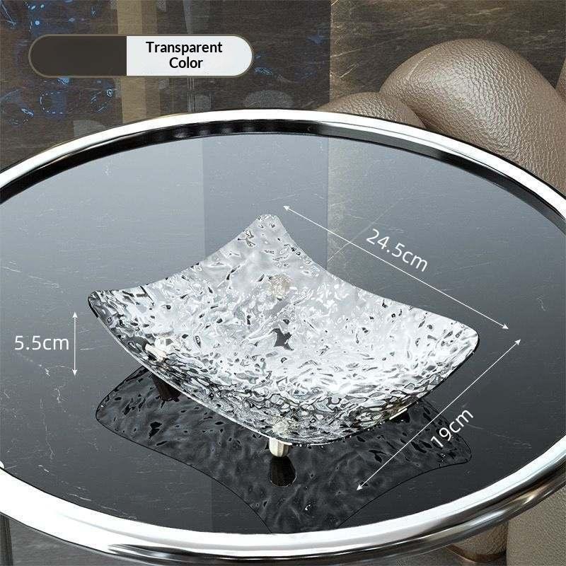 Прозрачные квадратные фруктовые тарелки Гостиная Орехи Закуски Фруктовое блюдо Стол для вечеринки Конфеты Еда Поднос для хранения Фруктовая тарелка Костяная тарелка