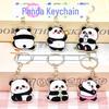 Cute DIY Cartoon Panda Acrylic Keychain Pendant Gift for Students