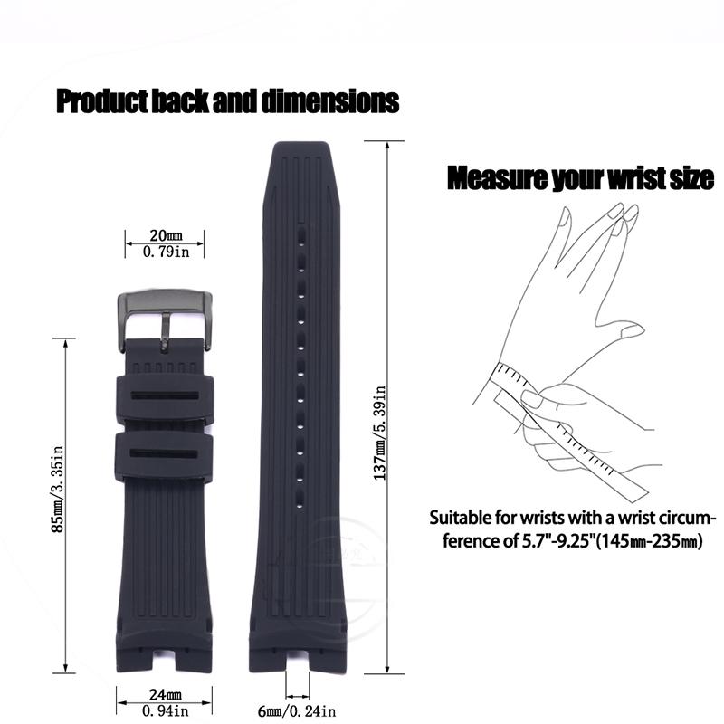 Силиконовый ремешок для часов Citizen AW1475 1476 1477 CA4154 4155 Мужской сменный ремешок Спортивный водонепроницаемый браслет