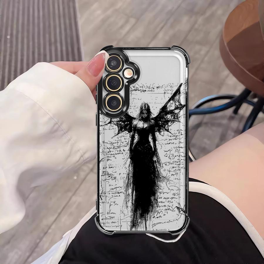 Ретро Чехол с Ангелом Амуром для Samsung Galaxy A24 A52 A54 A34 A15 A05 A33 A50 A07 A53 A73 A13 A12 A03 A23 A51 A14 A04 A16 A06