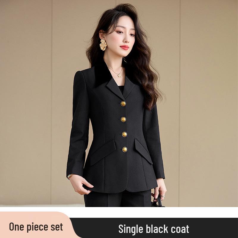 Комплект женского профессионального брючного костюма высокого класса - Осень 2024 Формальная рабочая одежда для изысканного образа