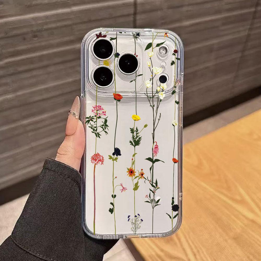 Масляная живопись с изображением розы Чехол для телефона Apple iphone 16 Pro Max 17 15 Plus 16e 17Air Защитный Прозрачный Парный Прозрачный Чехол