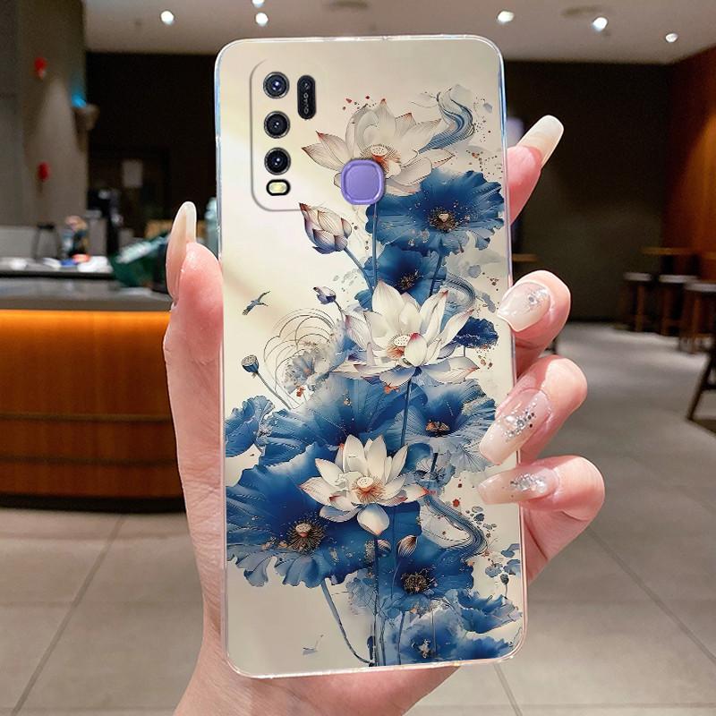 Чехол для Vivo Y30 Y30i Y50 1938 1935 Чехол для телефона Эстетичный Роскошный Милый Крутой Узор для Мальчиков Девочек Прозрачный Мягкий ТПУ Задняя Крышка