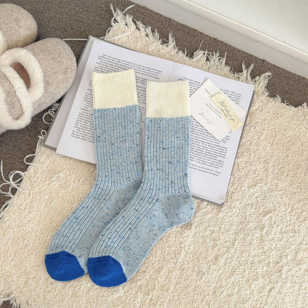 Женские осенне-зимние утолщенные теплые носки из шерсти с пряжей букле