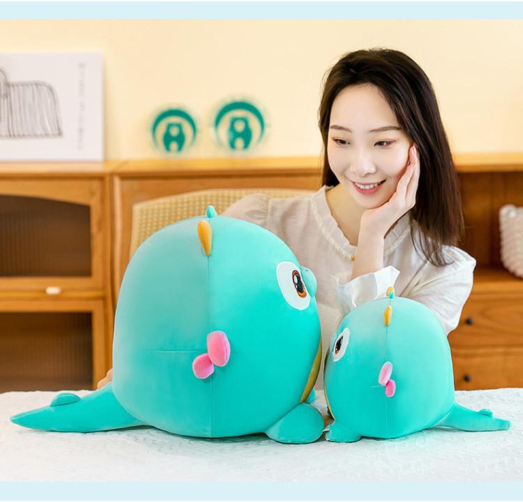 Cute Dinosaur Plush Toy 9 Inch Green Dino Stuffed Animal For Kids