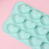 1Pc 15 Hole Three-Dimensional Heart-Shaped Silicone Mold Diy Chocolate Ice Grid Mousse Mold Soft Candy Baking Mold