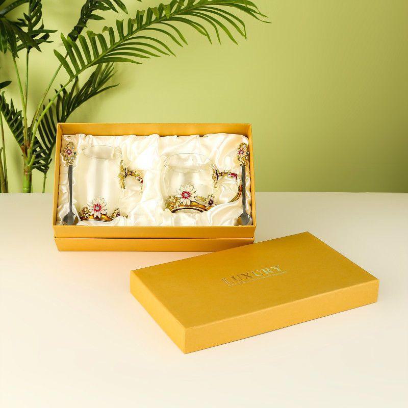 Чайная чашка из термостойкого хрустального стекла с эмалью Daisy — идеальный подарок на день рождения или праздник