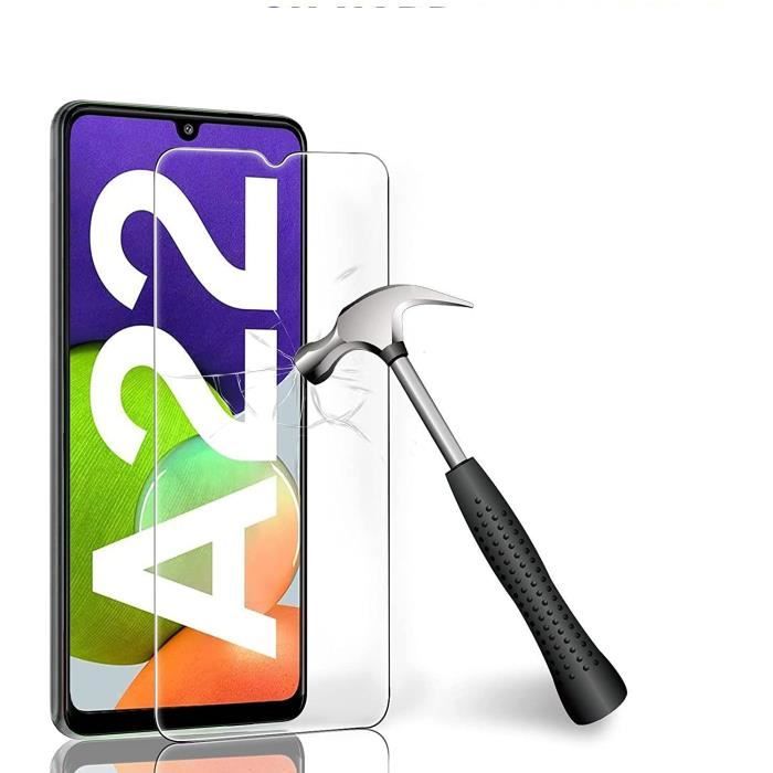 Film de Protection d'écran - VSHOP - Samsung Galaxy A22 4G - Verre Trempé 9H - Transparent - Haute Sensibilité
