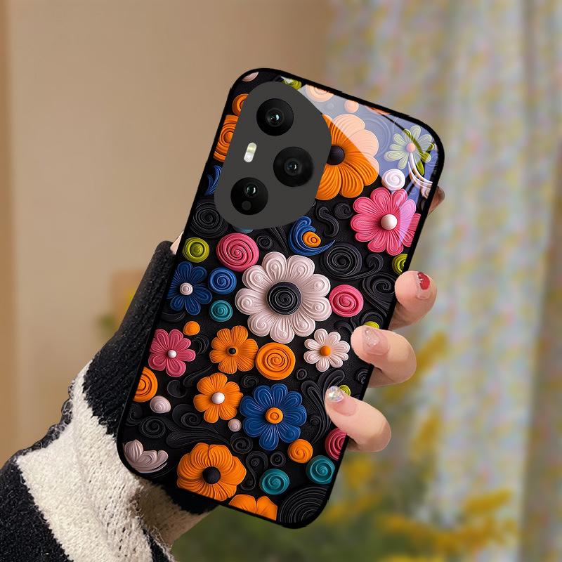 Закаленное Стекло Чехол Для Телефона Для Honor 400 Pro Honor400 Lite 5G Чехол Роскошный Расписной Жесткий ПК Fundas Ударопрочный Защитный Корпус