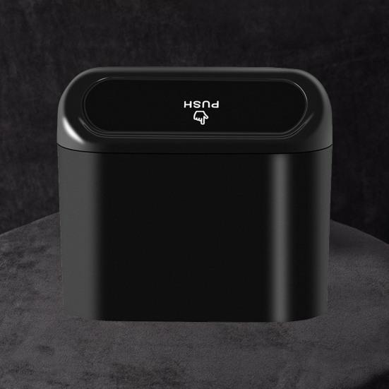 Car Trash Can with Press-to-Open Lid High-Strength Hook Easy Installation Small Hanging Trash Can Odor-free Car Accessories for Storage And