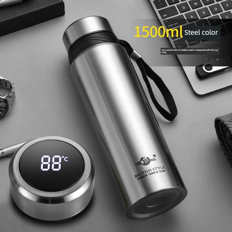 Haodi Intelligent 304 Stainless Steel Large Capacity Vacuum Cup for Men and Women Student Portable Outdoor Business Tea Making Water Cup
