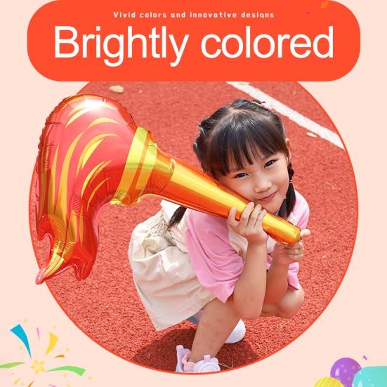 10/20/30Pcs Inflatable Torch Sports Game Torch Balloon Favors Bulk Aluminum Film Fake