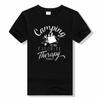 Camping Is My Favorite Therapy Unisex T Shirt Outdoors Camping Dad Unisex T Shirt Fashion Casual Short Sleeve Unisex T Shirt