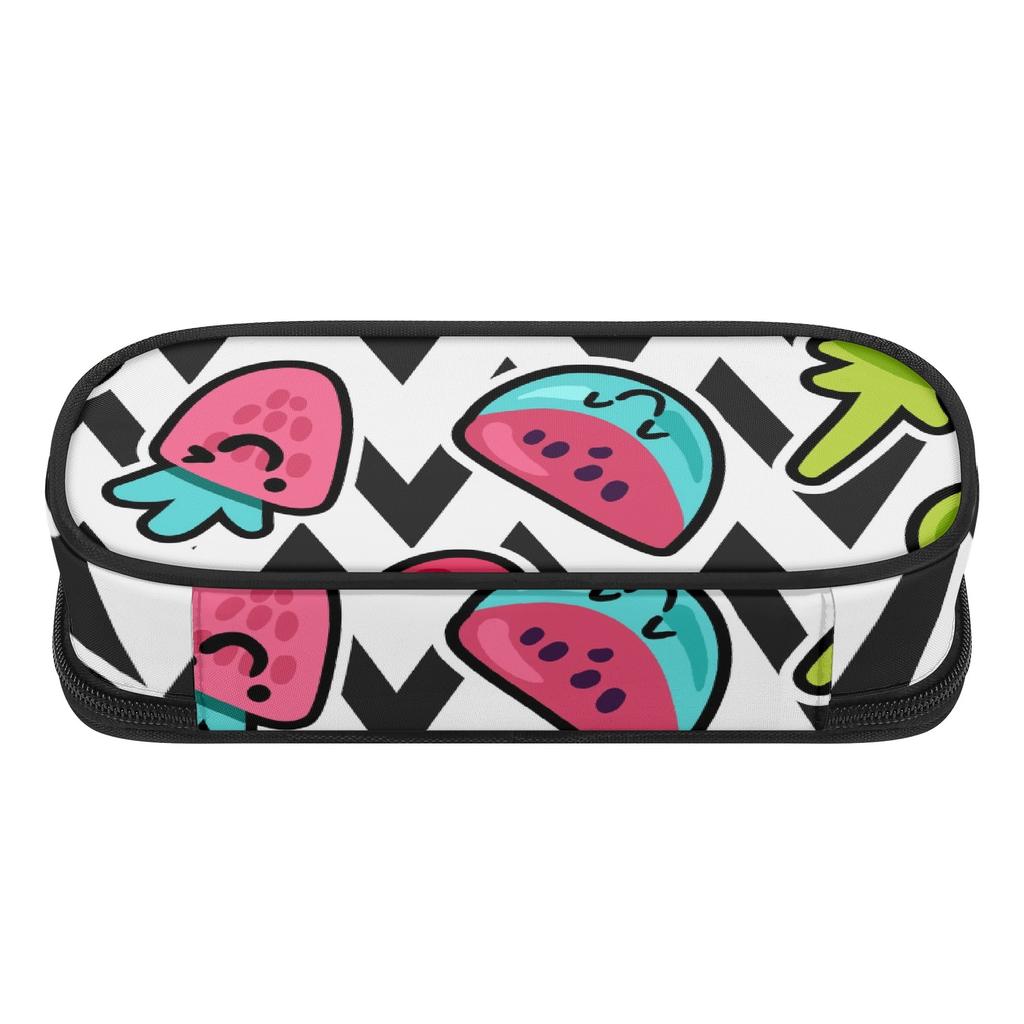 Pencil Case Zip Around Closure Spacious Storage 300D Polyester with Mesh Pocket Removable Divider and Pen Slots for Boys Girls