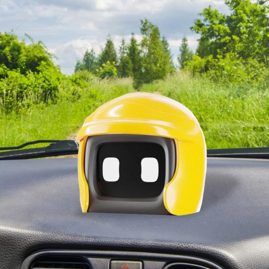 Шлем автомобиля робот милый водительский приятель робот фигурка игрушечная машинка приборная панель мини украшение