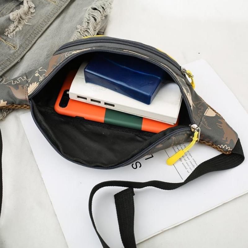 Милые сумки для хранения динозавров с героями мультфильмов для детей, наушники, сумка для денег, органайзер, модная нагрудная поясная сумка, детская поясная сумка